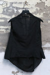 Marc Le Bihan sleeveless top, handmade in France, MLB-2652-BLACK
